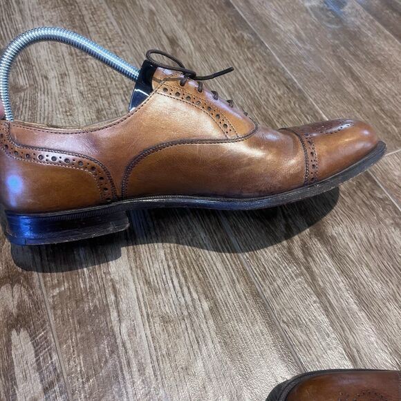 Cole Haan Oxford Shoes Men's 8.5 D Brown Cap Toe Leather USA Made Lace Up Dress - Picture 12 of 16